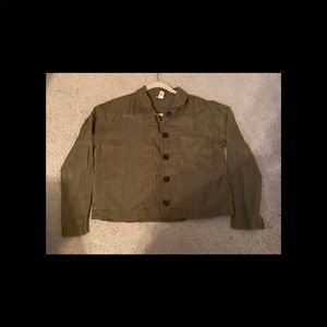 Army cargo cropped cardigan